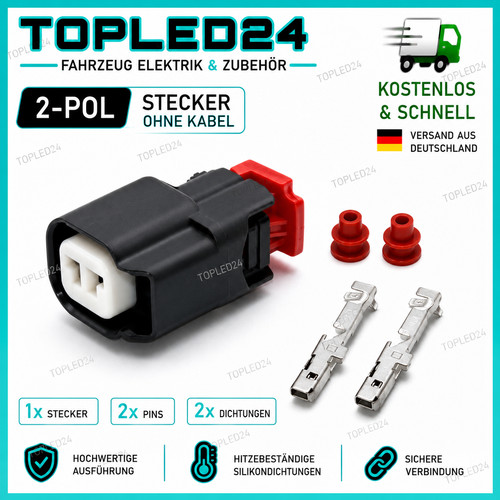 Neu poliger kfz stecker - 2-poliger, kfz-stecker